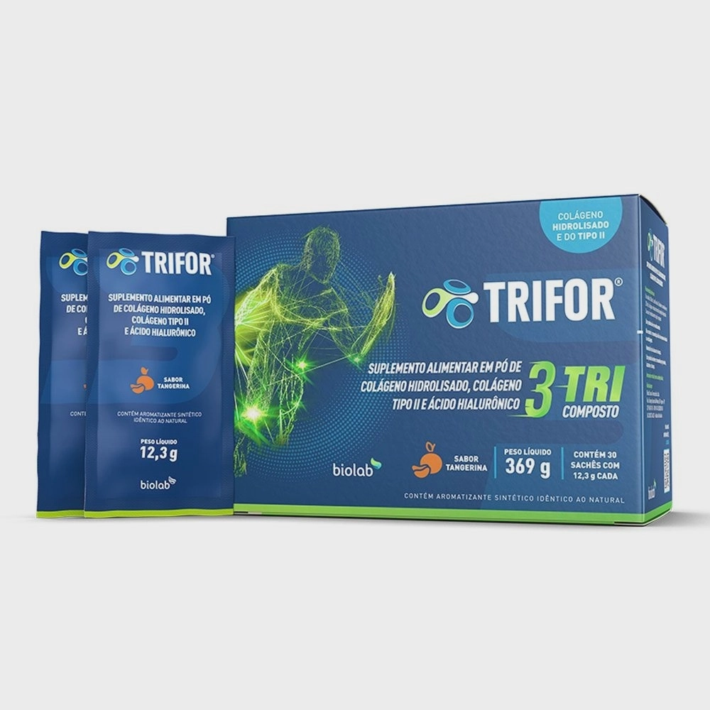 Trifor Colágeno Hidrolisado + Ácido Hialurônico c/30 Sachês
